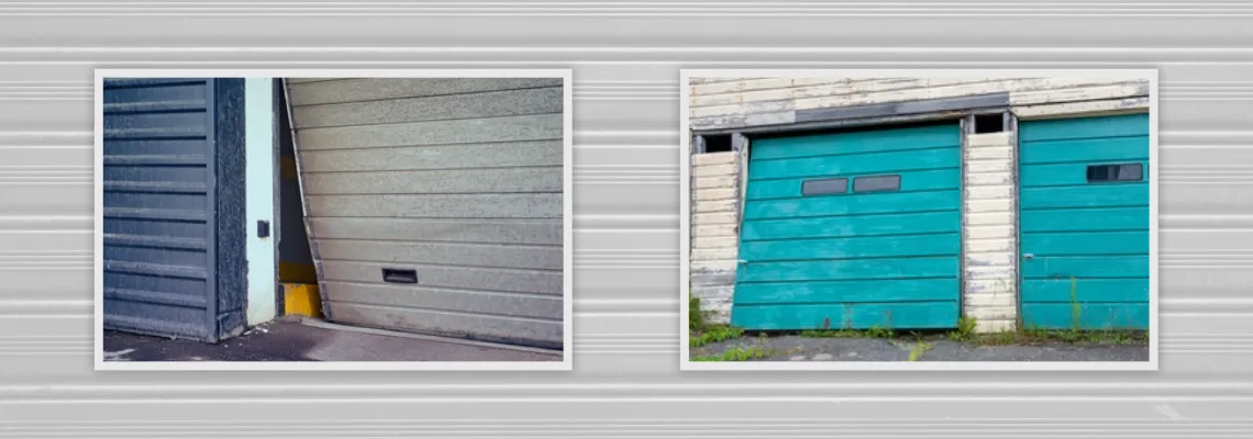 Crooked Aluminum Garage Door Repair in Coquitlam, British Columbia