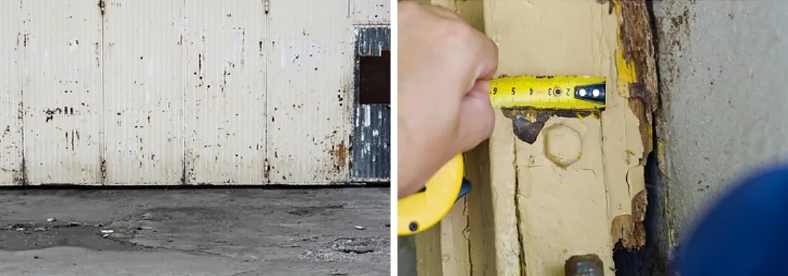 Lift Master Rusty Garage Doors in Coquitlam, British Columbia